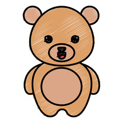 cute and tender bear kawaii style vector illustration design
