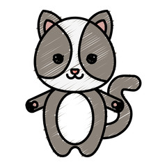 cute and tender hamster kawaii style vector illustration design