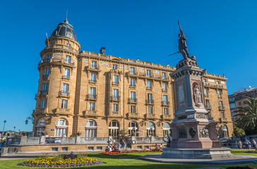 Old hotel in San Sebastian Basque Spain