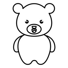 cute and tender bear kawaii style vector illustration design