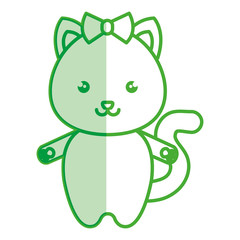 cute and tender female hamster kawaii style vector illustration design