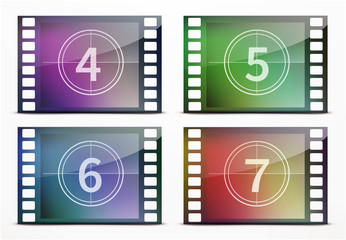 Film screen countdown
