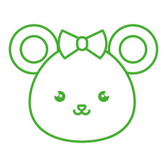 cute and tender female mouse kawaii style vector illustration design