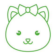 cute and tender female hamster kawaii style vector illustration design