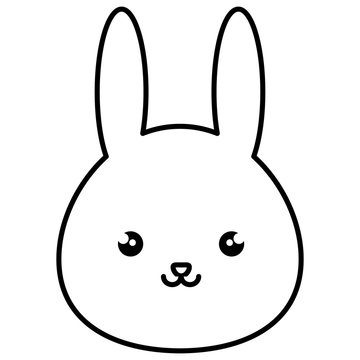 cute and tender rabbit kawaii style vector illustration design