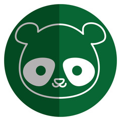 cute and tender bear panda kawaii style vector illustration design