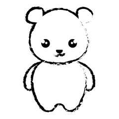 cute and tender bear kawaii style vector illustration design