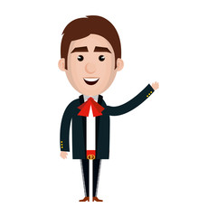 Mexican mariachi avatar character vector illustration design