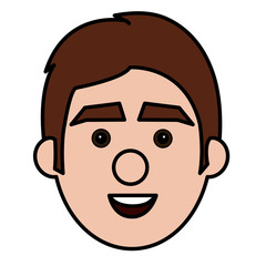 young man head avatar vector illustration design