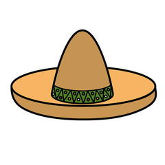 mexican hat isolated icon vector illustration design