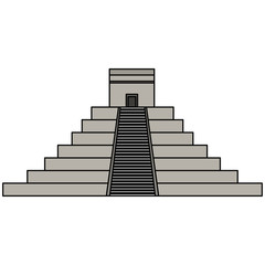 mayan pyramid isolated icon vector illustration design