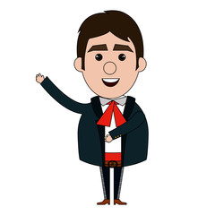 Mexican mariachi avatar character vector illustration design