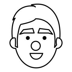 young man head avatar vector illustration design