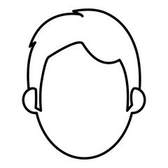 young man head avatar vector illustration design