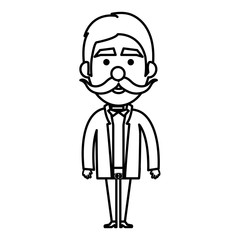 Mexican mariachi avatar character vector illustration design