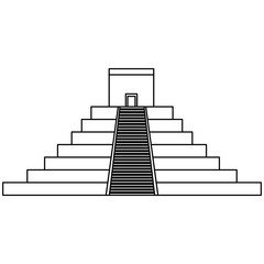 mayan pyramid isolated icon vector illustration design