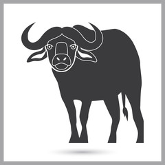 Bison simple icon for web and mobile design