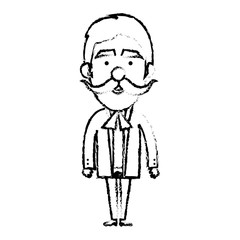 Mexican mariachi avatar character vector illustration design