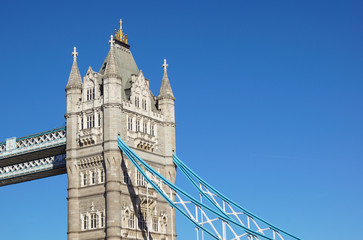 Tower Bridge detail in London, UK