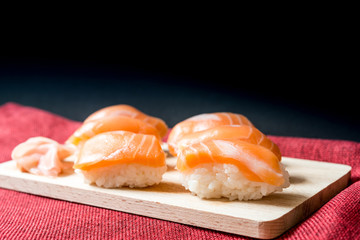 Japanese food fresh raw fish mixed sashimi