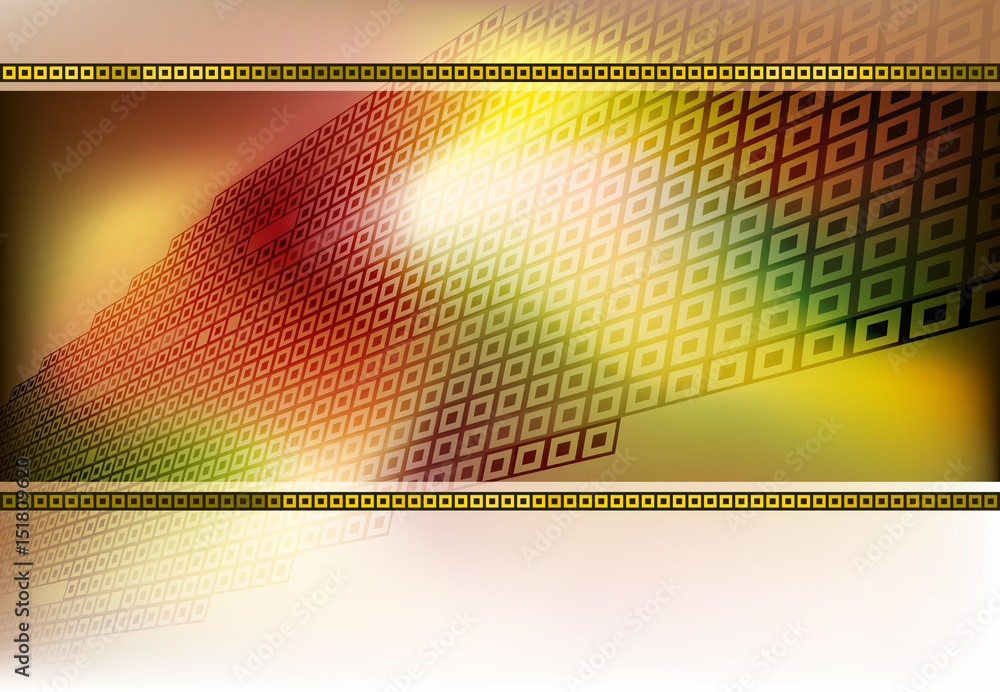 Poster abstract template with perspective technologic layout