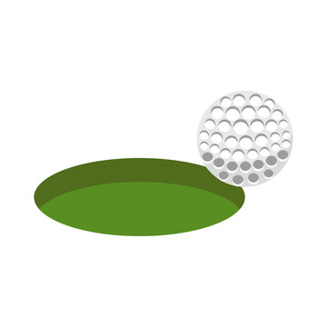 golf sport ball with hole icon vector illustration design