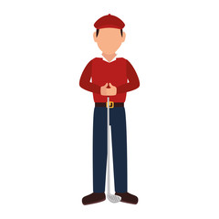 golf player with club avatar character vector illustration design