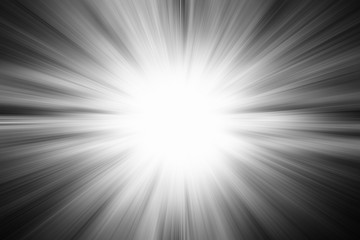 Light burst explosion in black and white