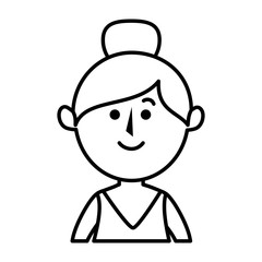 cute grandmother avatar character vector illustration design