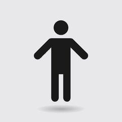 Human male sign icon. Male toilet. Flat style. A gender symbol is a pictogram used to represent either biological sex.