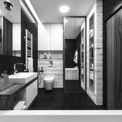 modern design of a bathroom