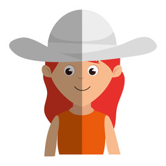 young woman avatar character vector illustration design