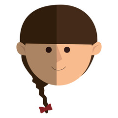 cute little girl character vector illustration design