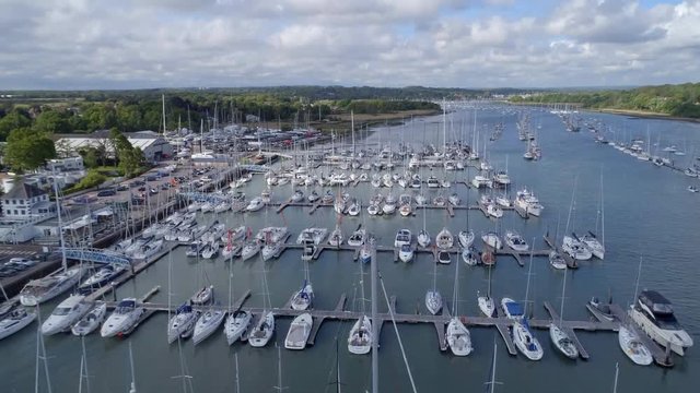 Yacht Marina in England at High Tide