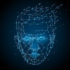 Fototapeta premium Human head illustration