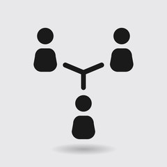 Communication concept. Social network single icon. Global technology. The network of social connections in the business.