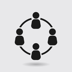 Communication concept. Social network single icon. Global technology. The network of social connections in the business.