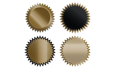 Set of Illustrated Golden Seals