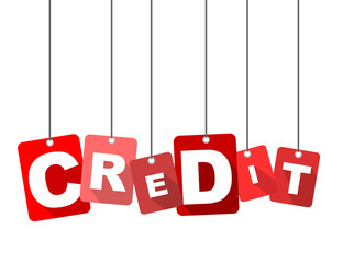 Red vector flat design background credit. It is well adapted for web design.