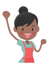 主婦　喜ぶ　上半身