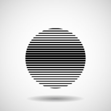 Abstract ball of stripes. Lines in circular form. Vector design element