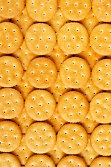 Many crispy cookies as a background