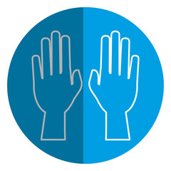 Obraz premium hands human raised icon vector illustration design