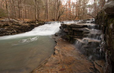 Winter waterfall in the Ozarks