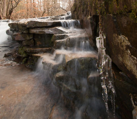Winter waterfall in the Ozarks