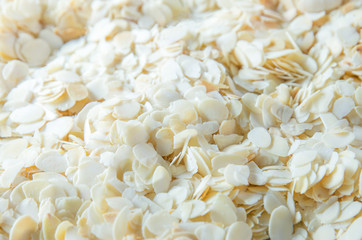 A pile of slice almonds 