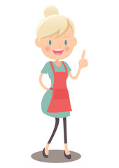 主婦　ポイント　正面向き