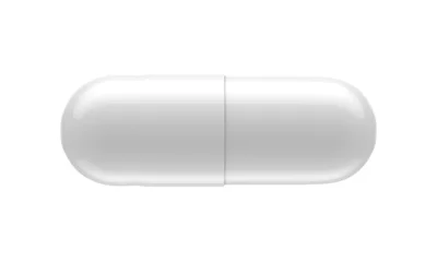 Foto auf Acrylglas pills capsules isolated on white background, 3D rendering © udomsook