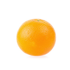 Ripe oranges isolated on white background. Orange in a cut