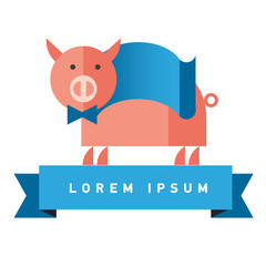 Butchery logo. Vector flat illustration